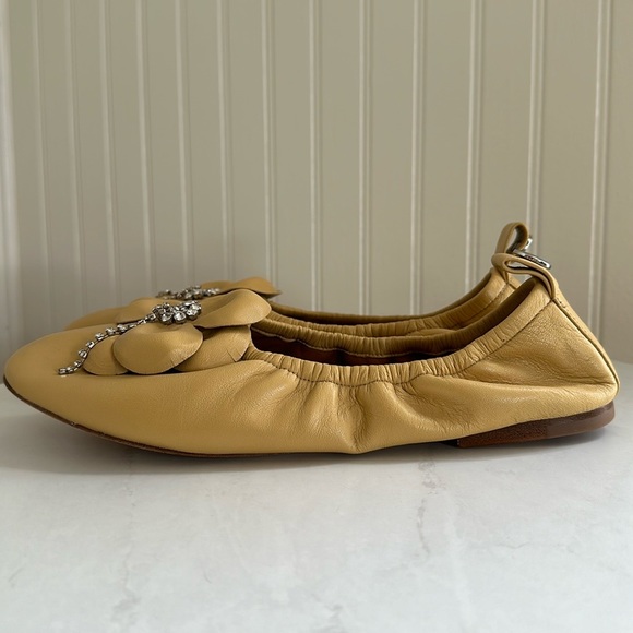 Tory Burch Flower Ballet Flat in Honey Yellow - Picture 7 of 14